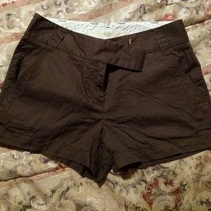 Brown J. Crew Factory Chino Shorts